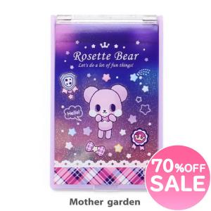 セールSALE カードミラー くまのロゼット 折りたたみ ミラー 携帯用 手鏡 コンパクトミラー