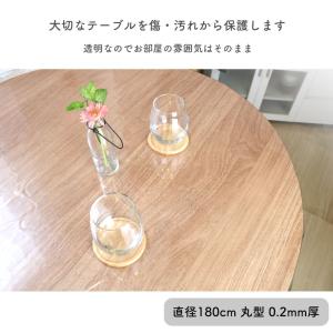 透明 テーブルクロス ビニール 透明クロス 丸...の詳細画像1