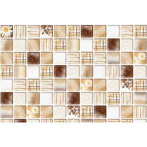 送料無料  デコタイルシート DGT-01 花タイルBR40cm×100cm 723021