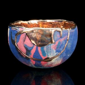 MG敬 晩夏の酒器展】富田啓之 作『白磁織部ぐい呑』tm68-2 - bkb.ma