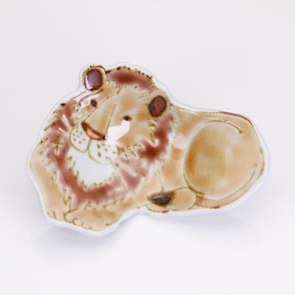 【MG敬】山崎裕理 作『三つ足小皿 ライオン』yy10-3【6,000円以上で送料無料！】