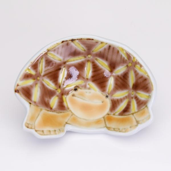 【MG敬】山崎裕理 作『三つ足小皿 カメ』yy12-1【6,000円以上で送料無料！】