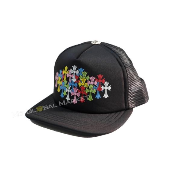 新品 クロムハーツ 帽子 トラッカーキャップ ブラック CHクロス マルチカラー CAP