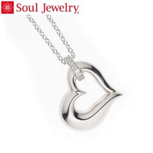 遺骨ペンダント Soul Jewelry オープンハート Pt900 プラチナ 『ダイヤモンド』 （予定納期約4週間） (2209000521)｜mgohnoya