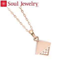 遺骨ペンダント Soul Jewelry キューブ カット K18 ローズゴールド 『ダイヤモンド』 （予定納期約4週間） (2209001097)｜mgohnoya