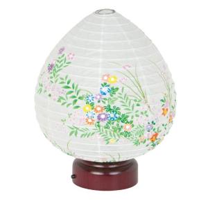 【ネットショップ限定価格!】創作行灯 盆提灯 結花１号　小花ちらし 紙張 （高さ20cm）(3920) (2208000542)[お盆飾り お盆用品 新盆飾り 初盆飾り お供え物]