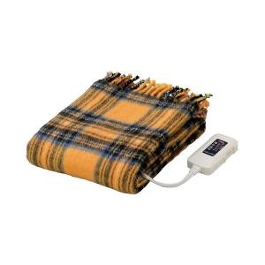 かわいい電気ひざ掛け毛布 ダニ退治機能/室温センサー付き 洗濯可 日本製 長方形 82cm×140cm イエロー(黄)〔代引不可〕 かわいい電気ひざ掛け毛布 ダニ退治機能/室温センサー付き 洗濯可 日本製 長方形 82cm×140cm イエロー(黄)〔代引不可〕