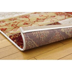 トルコ製 ウィルトン織り カーペット 『キエフ RUG』 オレンジ 約240×330cm トルコ製 ウィルトン織り カーペット 『キエフ RUG』 オレンジ 約240×330cm