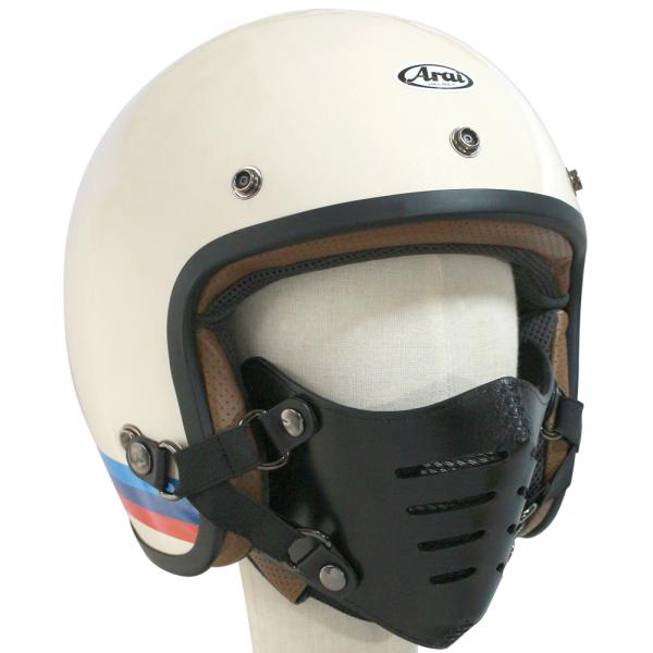 フェイスマスク バイク マスク 本革 イタリアンレザー 2026年2月 ver2.0 ヘルメット シ...