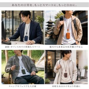 ネックウォレット 本革 メンズ レディース ネ...の詳細画像3
