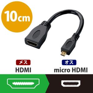マイクロHDMI-HDMI変換アダプタ AD-HDAD2BK｜mgshoten