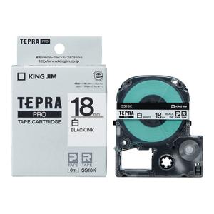 テプラ ＰＲＯ テ−プ SS18K 白に黒文字 18mm 5個