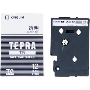 テプラTRテープ TT12K 透明に黒文字 12mm｜mgshoten