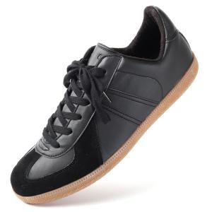 ジャーマントレーナー ブラック ドイツ軍レプリカ スニーカー メンズ 黒 ローカットスニーカー カジュアルシューズ 靴 トレーニングシューズ ローカット