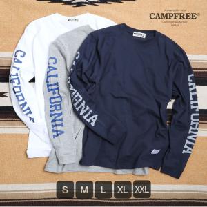 CAMPFREE ロンt メンズ レディース ロンティー ロングtシャツ メンズtシャツ ティシャツ 長袖tシャツ 綿 コットン 白 黒 ブランド