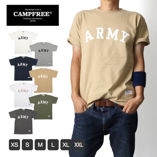 CAMPFREE ティシャツ Tシャツ メンズ メンズTシャツ 半袖 プリント コットン レディース...