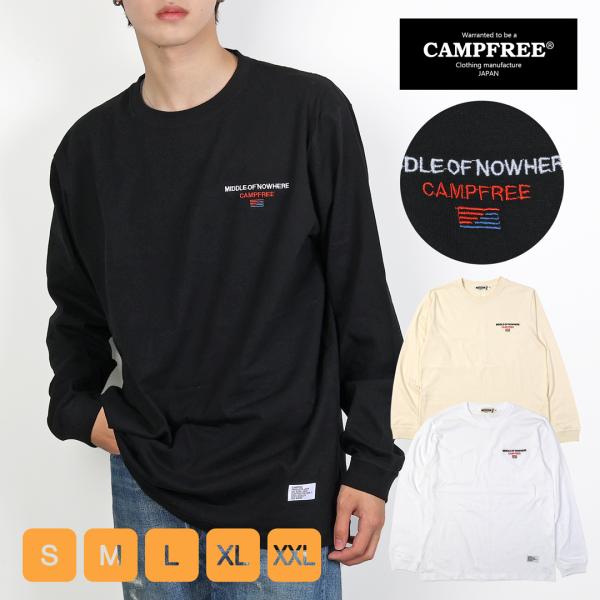 ロンt メンズ ロンティー CAMPFREE ロングtシャツ ブランド 刺繍 ストリート 長袖Tシャ...