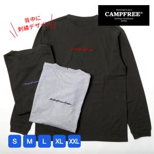 ロンT メンズ レディース ティシャツ 長袖tシャツ ロンティー ロングtシャツ コットン 綿 メンズtシャツ 白 黒 ブランド CAMPFREE 10780