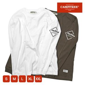 CAMPFREE メンズtシャツ Tシャツ メンズ ティシャツ ロングtシャツ ロンt ロンティー レディース 長袖tシャツ 綿 コットン 白 黒 ブランド 袖 腕プリント｜M.H.A.style