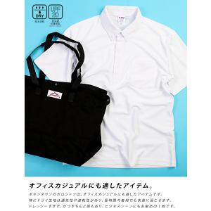 ドライ ポロシャツ 半袖 ボタンダウン カノコ...の詳細画像3