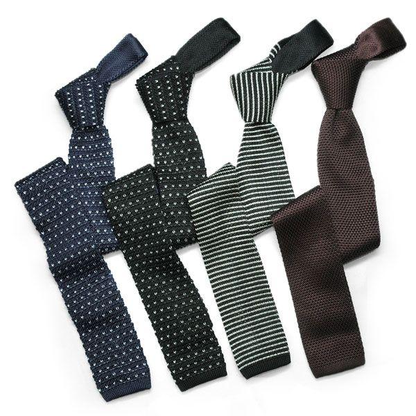 【メール便 送料無料】 シルクのニットタイ【ネクタイ ニット カラー カジュアル 結婚式　2次会　M...