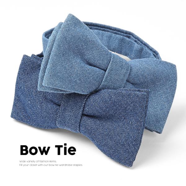 ワンタッチネクタイ キッズ ネクタイ ワンタッチ 子供 蝶ネクタイ シャンブレー 大人 兼用 メンズ...