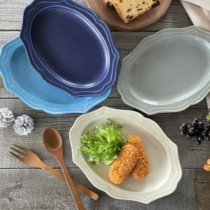 食器 おしゃれ 皿 大皿 カードルオーバル24.6cmプレート 美濃焼 プレート 楕円皿｜M’home style
