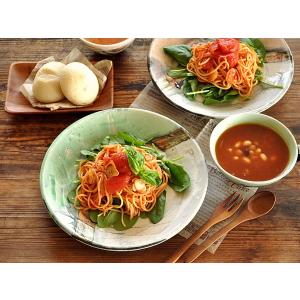 食器 和食器 おしゃれ 皿 パスタ皿 二色線刻24.6cmプレート モダン 美濃焼 大皿｜M’home style