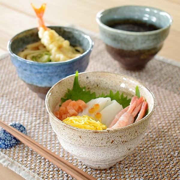 どんぶり おしゃれ 和食器 丼ぶり お好み丼 美濃焼 うどん鉢 そば 渕茶うのふ粉引 南蛮瑠璃吹き ...