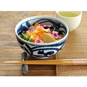 超軽量 藍ボーダー 大丼 16.5cm 美濃焼 日本製 陶器 和食器 どんぶり