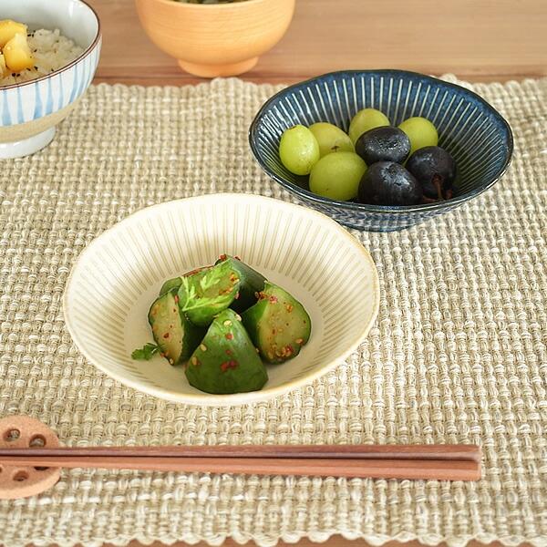 食器 和食器 おしゃれ 小鉢 軽量撥水十草4.0浅鉢 モダン 軽い 美濃焼 サラダボウル 平鉢