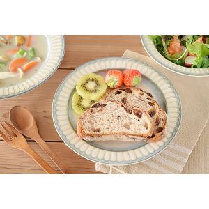 美品】藤本羊子 *プレート 22cm*食器お皿【陶器】(wa87-2405-97