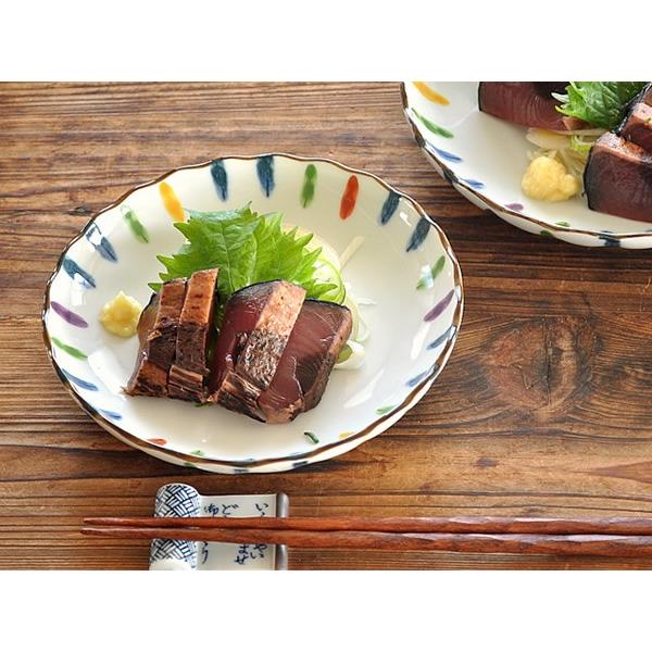 食器 和食器 おしゃれ 皿 取り皿 彩り錦十草菊形5.0取り皿 モダン 中皿 美濃焼 プレート 菊型