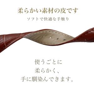 腕時計 レザー ベルト 22mm 本皮 20m...の詳細画像1