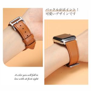 スマートウォッチ バンド レザー ベルト 革 ...の詳細画像4
