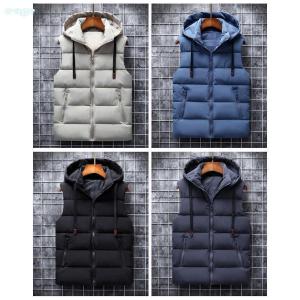 メンズダウンベスト ジャケット軽量 パーカー薄型アウター