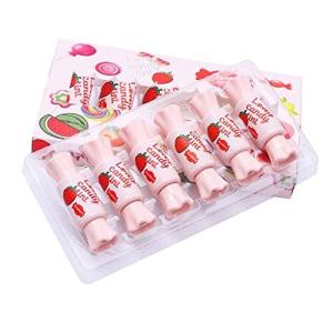 6ピース/個/セットリップグレーズメイクアップリキッドリップスティックリップグロスモイスチャライグ＆ロングラスティング-キャンディーシェイプ