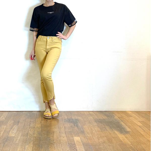 シーシークロス C.C.CROSS カラーデニム カラースロープカットアンクル パンツ