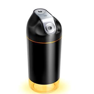 ダブルノズル＆充電式2600mAh 加湿器 卓上 超音波 オフィス 加湿器 アロマ 静音 小型 大容量 500ml 車載用 ミニ加湿器 2つ吹き