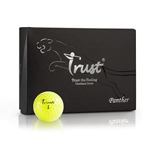 TrustトラストゴルフボールPanther(パンサー)ウレタンカバーソフト打感 まっすぐ飛ぶ 止まる BIG MAX高反発コア 両立する飛距離