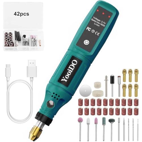 YooiDO ミニルーター リューター 3.7V 無線ルーター 3段変速 最大16000RPM/Mi...