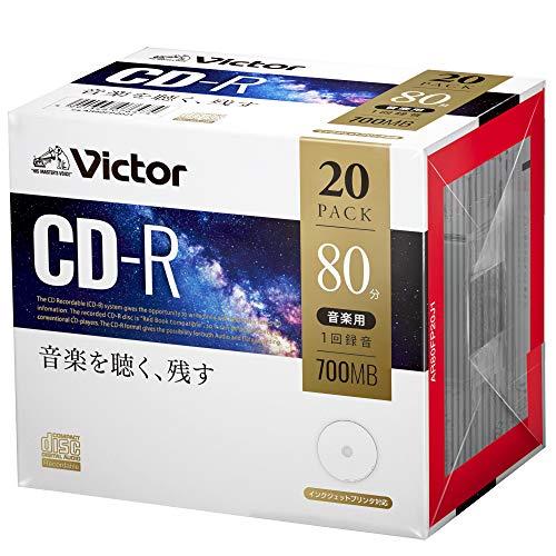 ビクター(Victor) 音楽用 CD-R AR80FP20J1 (48倍速/20枚) ホワイト