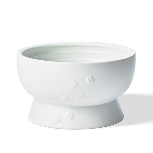 猫壱 猫用 脚付ウォーターボウル 美濃焼 日本製 ホワイト 電子レンジ&amp;食器洗浄機対応
