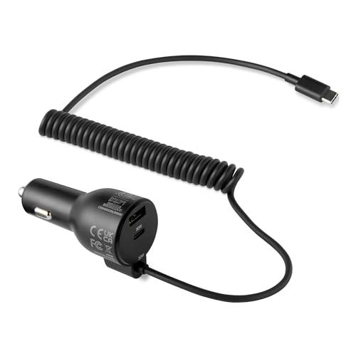 ベーシック 車載充電器 高速充電対応 カーチャージャー 60W 2ポート搭載 (USB-C / US...