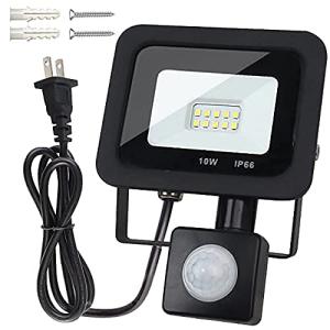 SenMeiGuang LED 2022年改良 2Pプラグ 超薄型   PSE認定に適合投光器 10W 昼白色 6000K  1000LM 作業