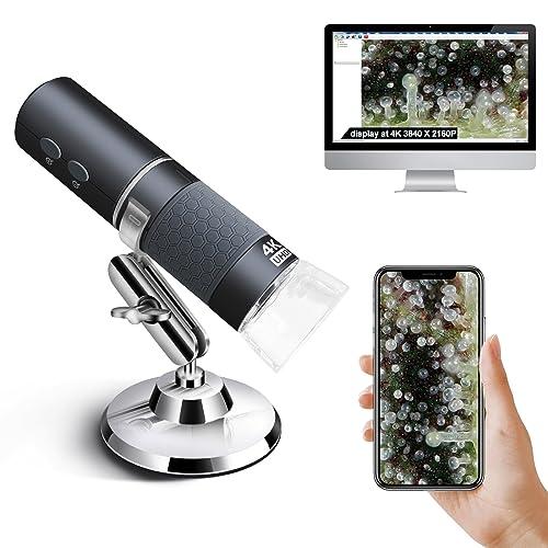 Ninyoon 4K WiFi 顕微鏡 iPhone/Android PC 用 50 〜 1000X...