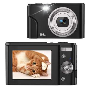 デジタルカメラ オートフォーカス デジカメ コンパクトカメラ 4800万高画素 1080P録画 16倍デジタルズーム 多機能 顔検出 3連写 子