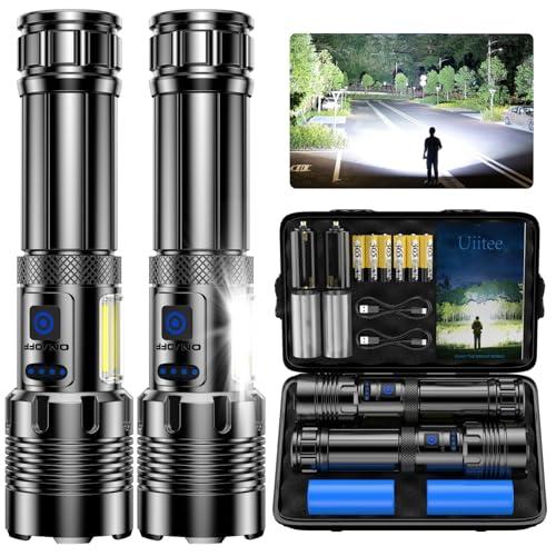 懐中電灯 フラッシュライト led 強力 軍用 最強 Uiitee 充電式 ハンディライト 3000...