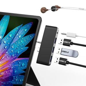 Microsoft Surface Go専用 USBハブ Surface Go 3 USB 3.0ポート 3.5mmヘッドフォンジャック 5Gb