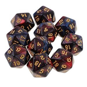 Yourandoll 10個 多面体ダイス D20サイコロ 20面ダイス Dungeons and Dragons  DND  TRPG  MT